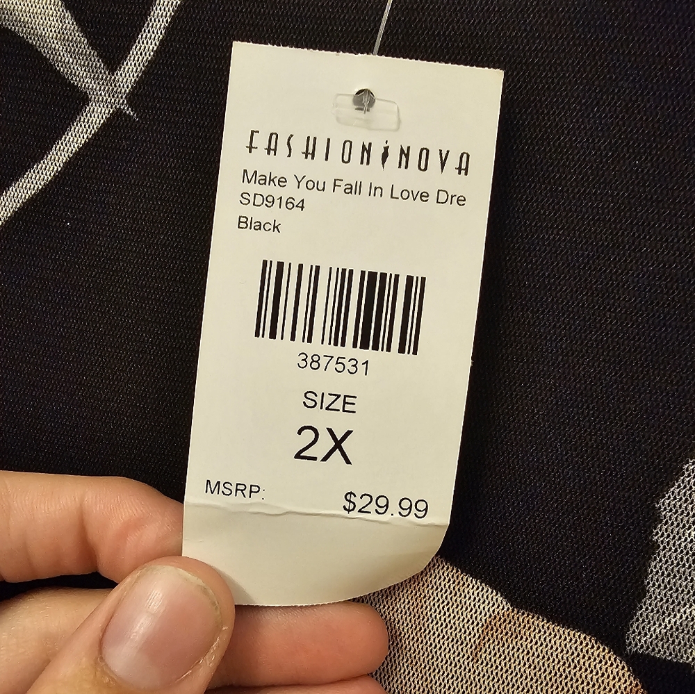 NWT Fashion Nova Sz 2X High Neck BodyCon Dress - Picture 2 of 2